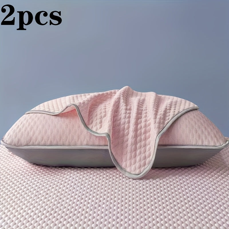 2pcs Cool Pillowcase - Breathable, Soft, Lightweight Summer Bedding With Sealed Design, Machine Washable - Ideal Holiday Gift For Home Or Hotel Use, Comfortable Temperature Control, High Quality Fabric, Specially Designed For Hot Sleepers