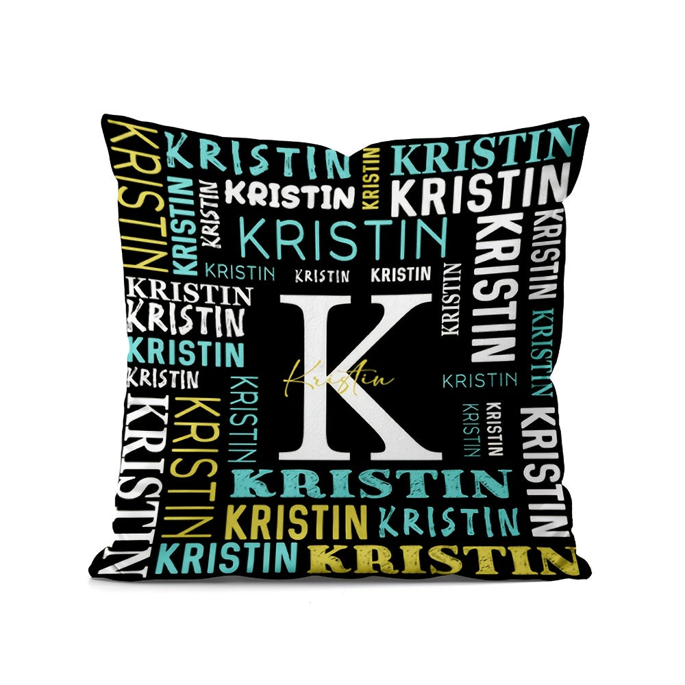A Personalized Pillowcase Customized with Your Name, Single-Sided Design, 18 Inches by 18 Inches, a Custom Gift Featuring Your Name, Perfect for Couples, Standard Pillowcase Suitable for Napping on Beds And Sofas.