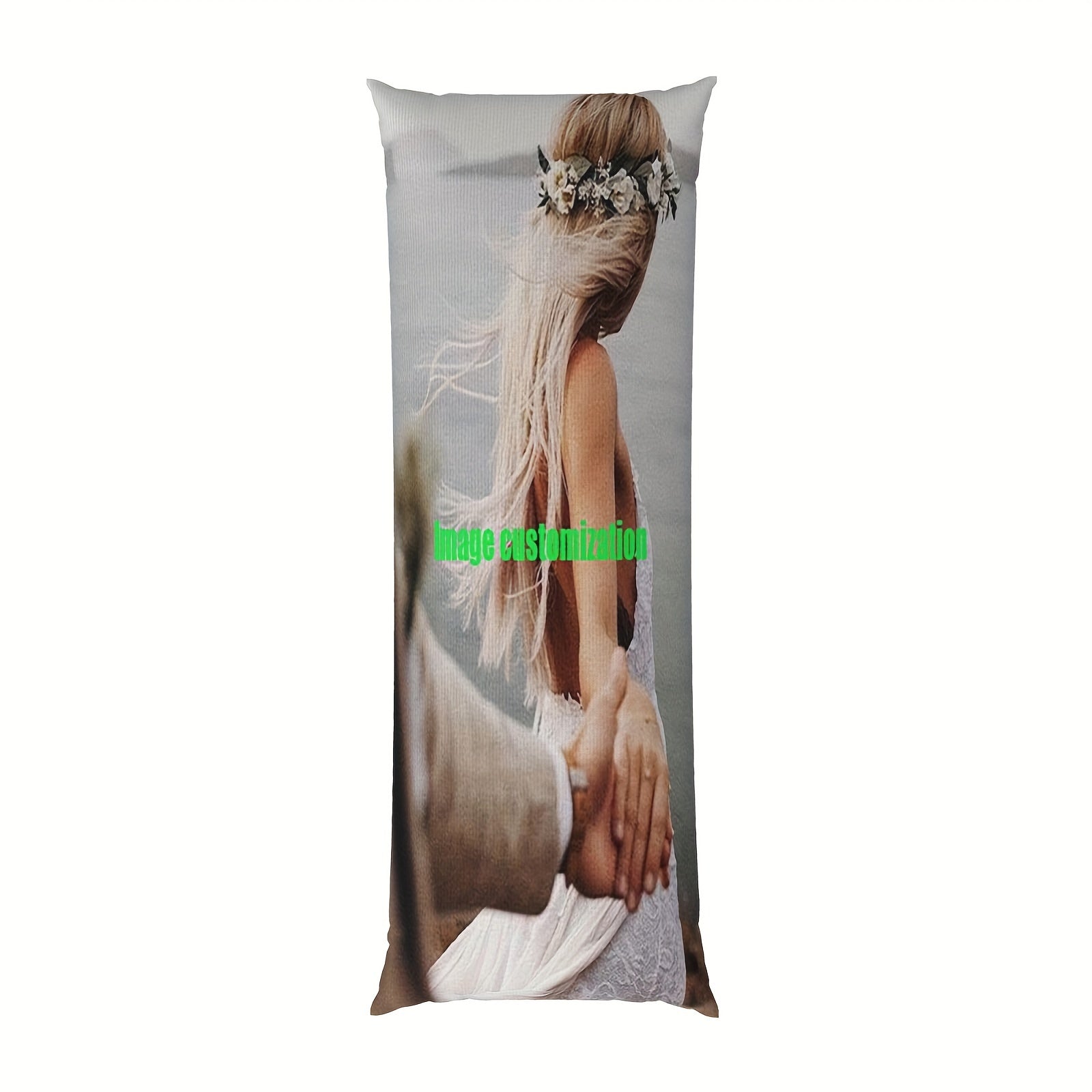 1pc Customizable Pillowcase 20.0x54.0in - Scandinavian Style Dual-Sided Print with Romantic Couple Design, Soft & Breathable Fabric with Invisible Zipper, Machine Washable for Bed & Sofa Home Decor (Insert Not Included)