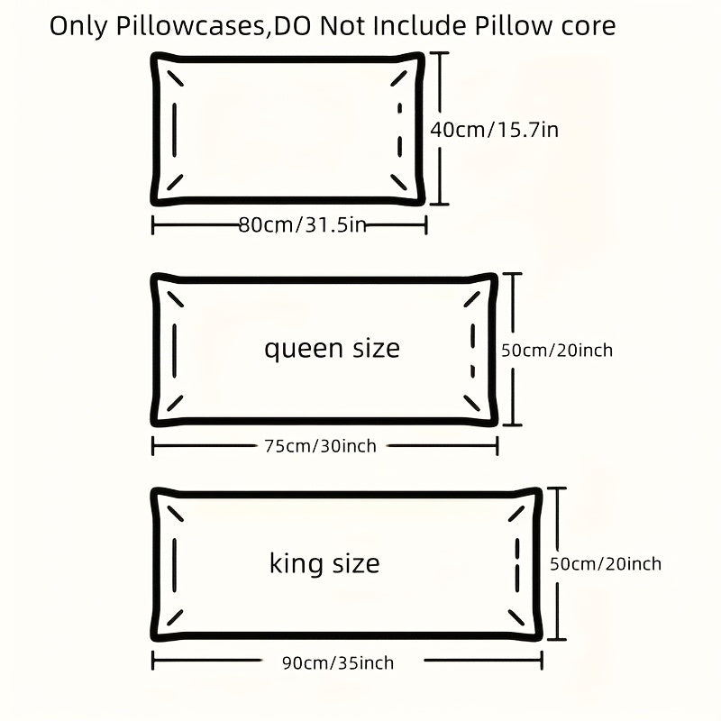 Set of Two Cooling Pillowcases for People with High Temperatures, Soft, Breathable Light Beige Friendly Fabric, Envelope Closure, Machine Washable, Solid Pillowcases for Living Room And Bedroom, Holiday Gifts for Both Men And Women