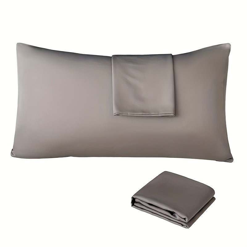 Set of Two Cooling Pillowcases for People with High Temperatures, Soft, Breathable Light Beige Friendly Fabric, Envelope Closure, Machine Washable, Solid Pillowcases for Living Room And Bedroom, Holiday Gifts for Both Men And Women
