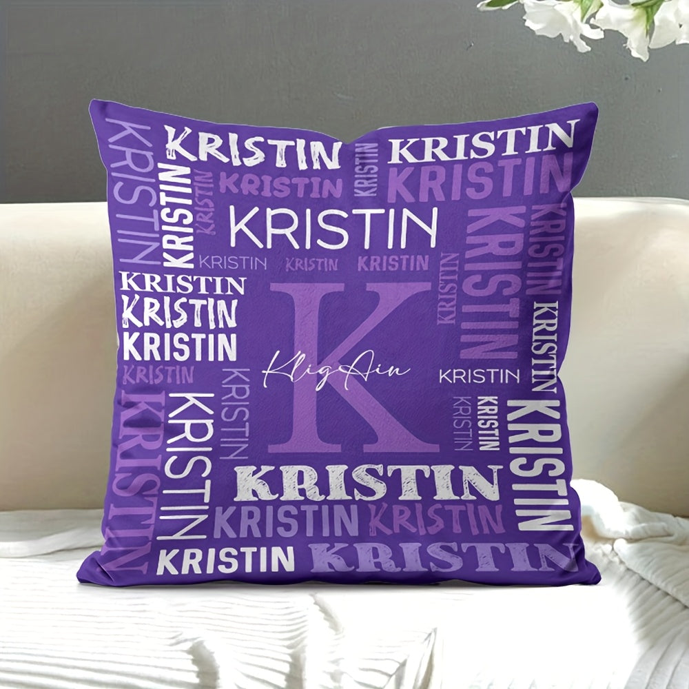 A Personalized Pillowcase Customized with Your Name, Single-Sided Design, 18 Inches by 18 Inches, a Custom Gift Featuring Your Name, Perfect for Couples, Standard Pillowcase Suitable for Napping on Beds And Sofas.