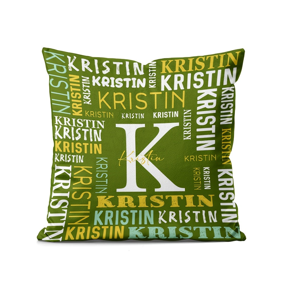 A Personalized Pillowcase Customized with Your Name, Single-Sided Design, 18 Inches by 18 Inches, a Custom Gift Featuring Your Name, Perfect for Couples, Standard Pillowcase Suitable for Napping on Beds And Sofas.