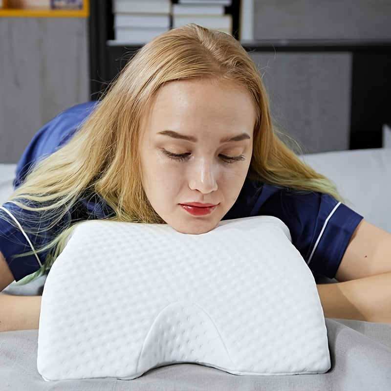 Couple Pillow - U-Shaped Curved Design, Removable Cover, Travel-Friendly Support Pillow for Napping & Relationship Building, Soft Texture Sleep Aid for Couples, Hand Wash Only, Pillow for Couples, Intimate Sleeping, Elegant Bedding, Durable Construction,