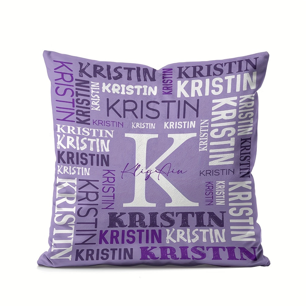 A Personalized Pillowcase Customized with Your Name, Single-Sided Design, 18 Inches by 18 Inches, a Custom Gift Featuring Your Name, Perfect for Couples, Standard Pillowcase Suitable for Napping on Beds And Sofas.