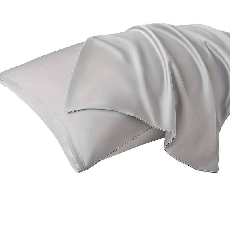 Set of Two Cooling Pillowcases for People with High Temperatures, Soft, Breathable Light Beige Friendly Fabric, Envelope Closure, Machine Washable, Solid Pillowcases for Living Room And Bedroom, Holiday Gifts for Both Men And Women
