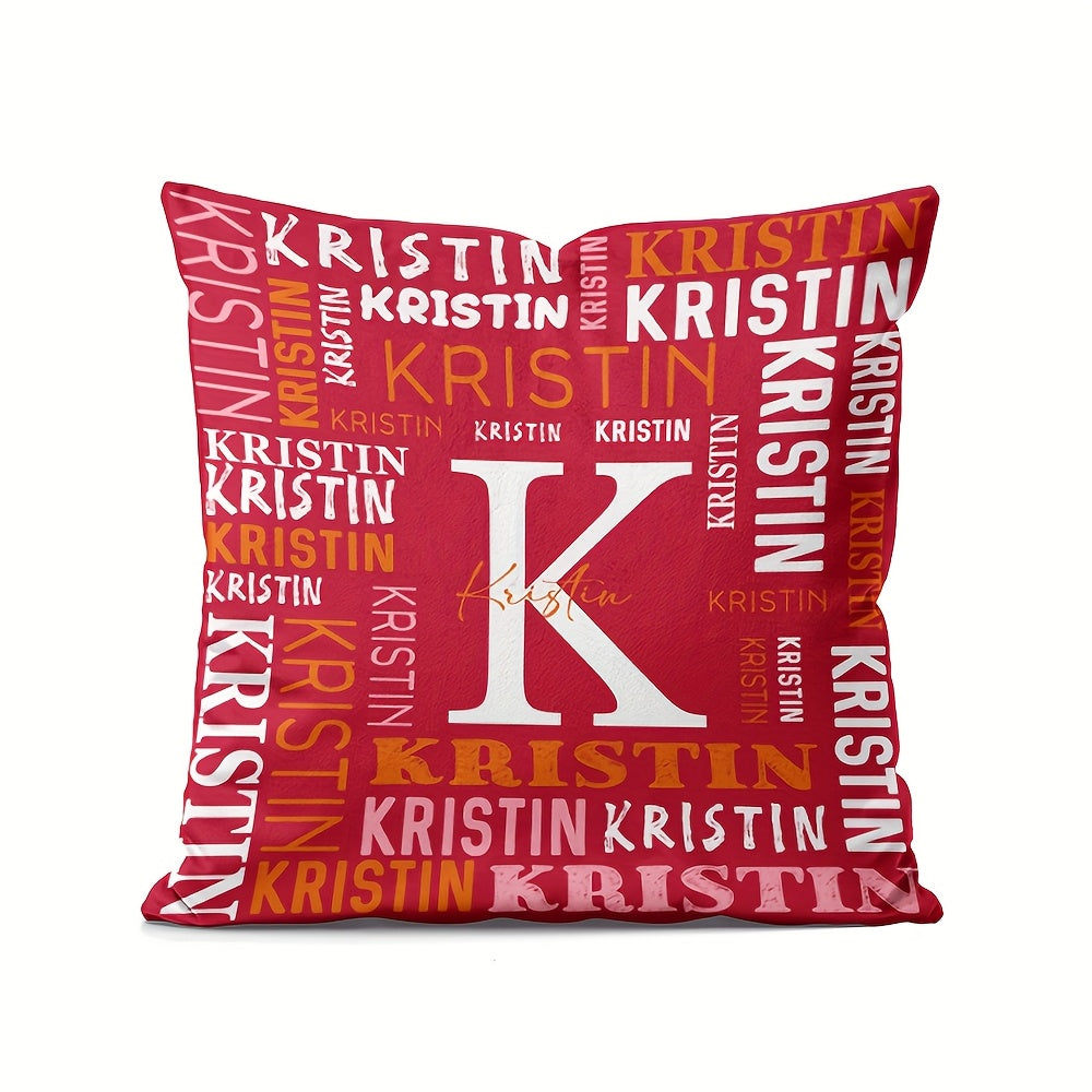 A Personalized Pillowcase Customized with Your Name, Single-Sided Design, 18 Inches by 18 Inches, a Custom Gift Featuring Your Name, Perfect for Couples, Standard Pillowcase Suitable for Napping on Beds And Sofas.
