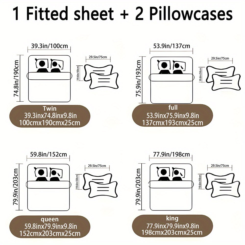 Customize a personalized name 3pcs bedding set with red spider web bed skirt (including 1 bed skirt and 2 pillowcases, without pillow core), suitable for bedrooms, homes, and couples. The mattress protector is soft and comfortable to the Light Beige.