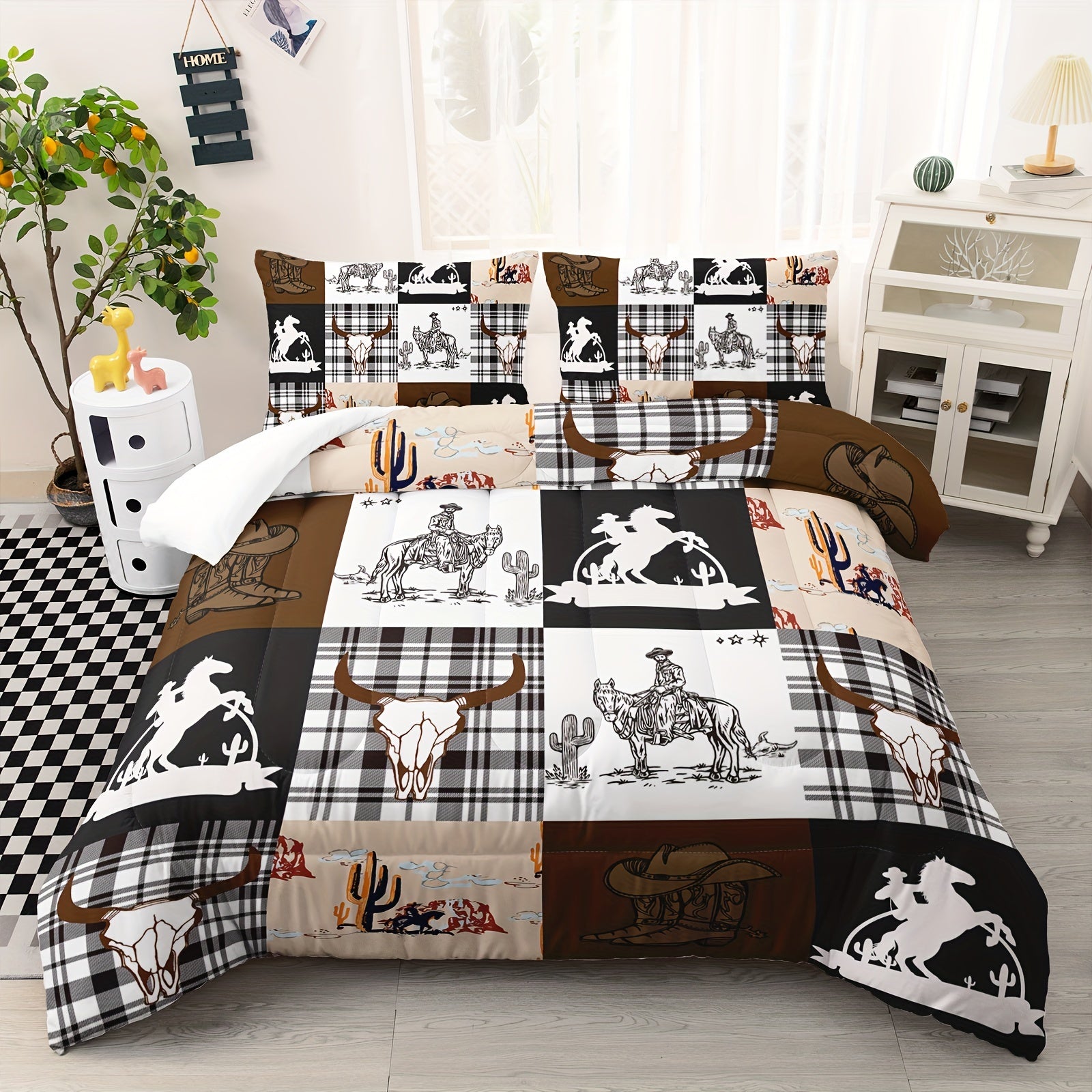 3-pcs Couple Comforter Set, Sun And Moon Themed Printed Bedding, Creative Design Queen And King Comforter Set For Adults Elegant And Comfortable Down Comforter Set (1*Comforter + 2*Pillowcase, Without Core)
