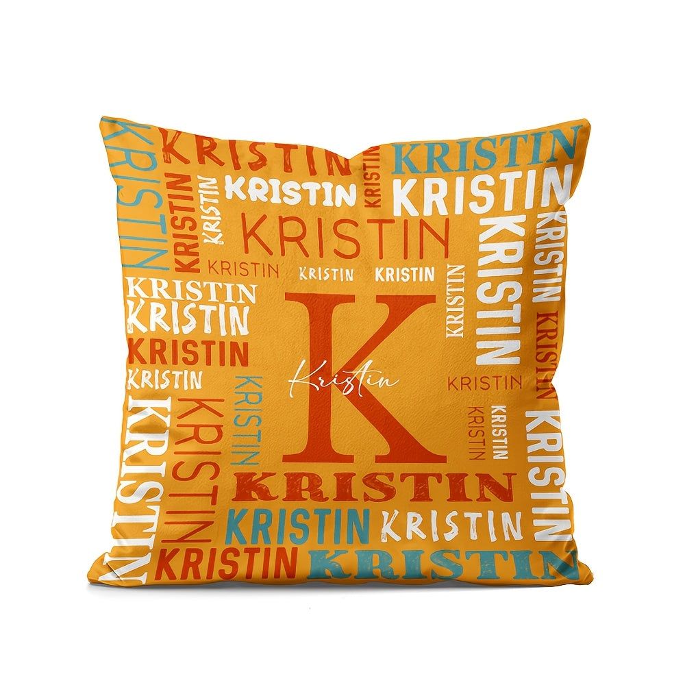 A Personalized Pillowcase Customized with Your Name, Single-Sided Design, 18 Inches by 18 Inches, a Custom Gift Featuring Your Name, Perfect for Couples, Standard Pillowcase Suitable for Napping on Beds And Sofas.