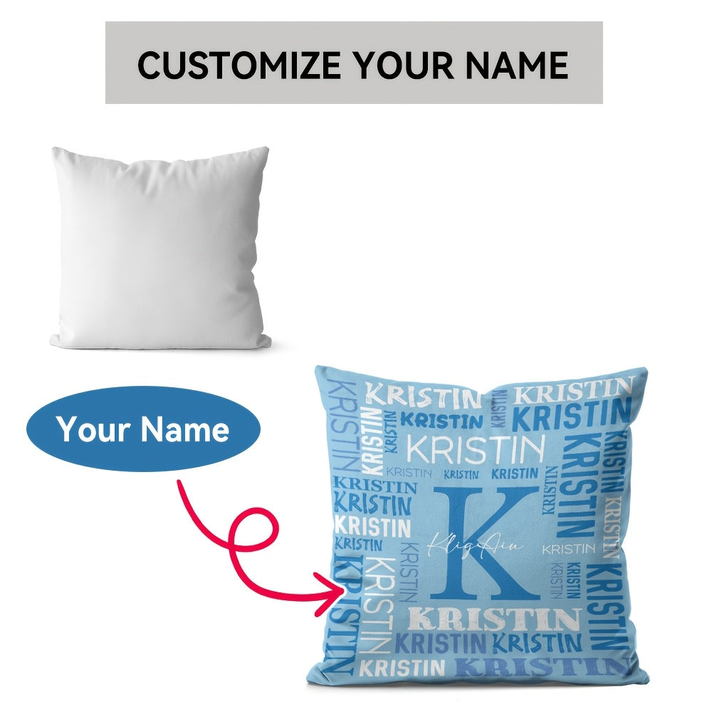 A Personalized Pillowcase Customized with Your Name, Single-Sided Design, 18 Inches by 18 Inches, a Custom Gift Featuring Your Name, Perfect for Couples, Standard Pillowcase Suitable for Napping on Beds And Sofas.