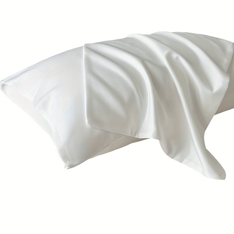 Set of Two Cooling Pillowcases for People with High Temperatures, Soft, Breathable Light Beige Friendly Fabric, Envelope Closure, Machine Washable, Solid Pillowcases for Living Room And Bedroom, Holiday Gifts for Both Men And Women
