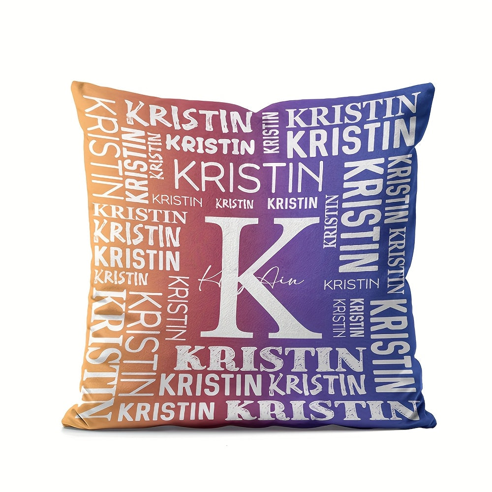 A Personalized Pillowcase Customized with Your Name, Single-Sided Design, 18 Inches by 18 Inches, a Custom Gift Featuring Your Name, Perfect for Couples, Standard Pillowcase Suitable for Napping on Beds And Sofas.