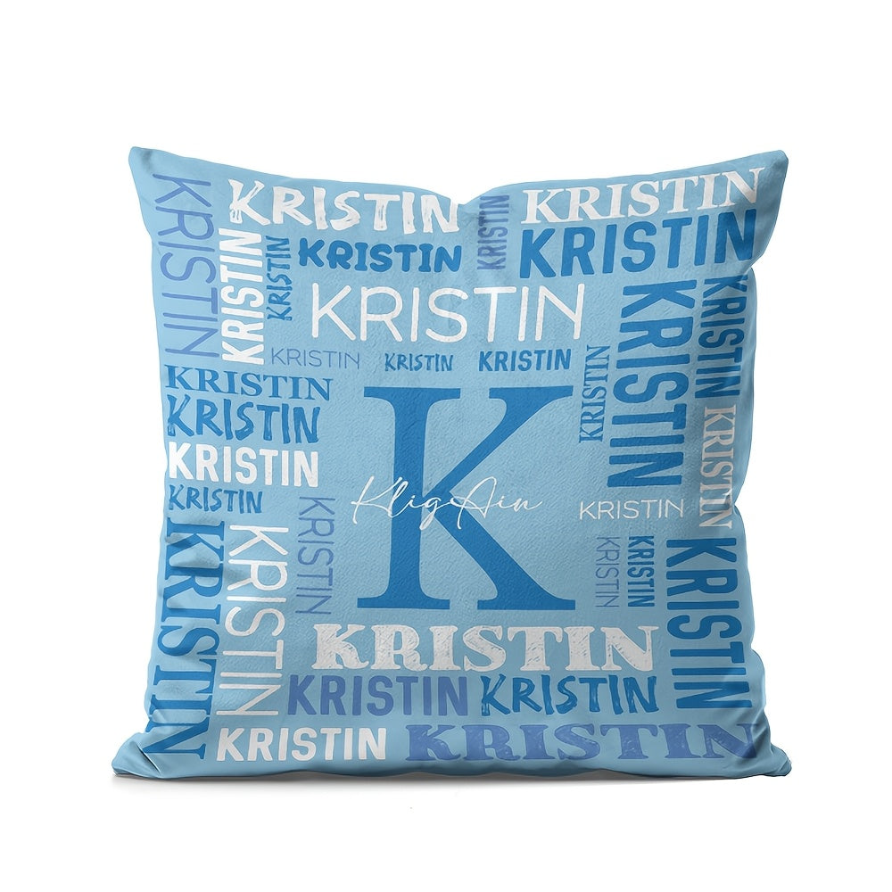 A Personalized Pillowcase Customized with Your Name, Single-Sided Design, 18 Inches by 18 Inches, a Custom Gift Featuring Your Name, Perfect for Couples, Standard Pillowcase Suitable for Napping on Beds And Sofas.