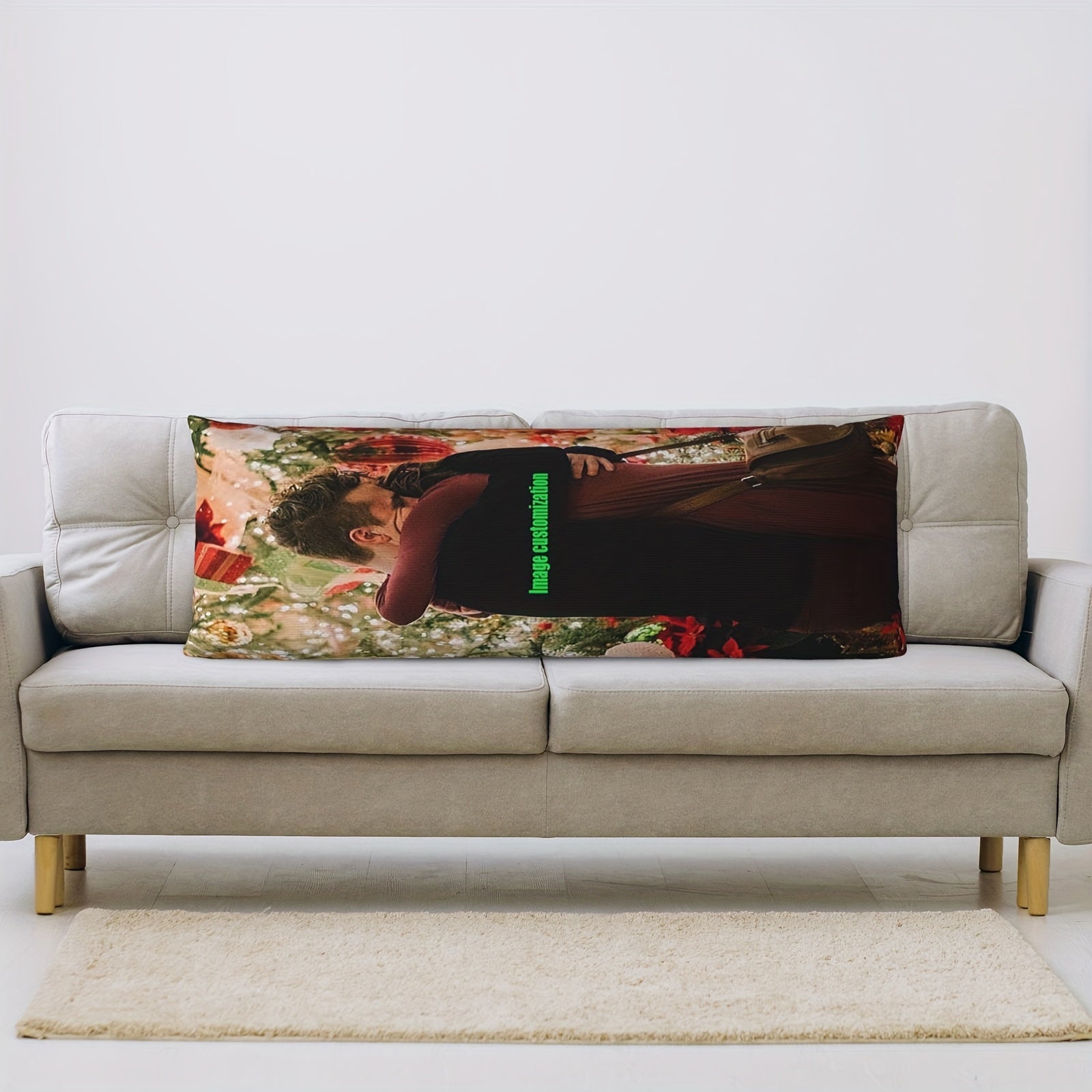 1pc Customizable Pillowcase 20.0x54.0in - Scandinavian Style Dual-Sided Print with Romantic Couple Design, Soft & Breathable Fabric with Invisible Zipper, Machine Washable for Bed & Sofa Home Decor (Insert Not Included)