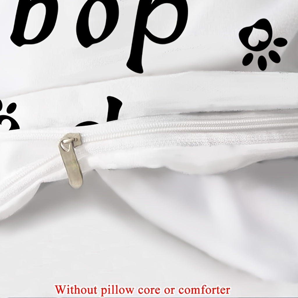 2/3pcs (1 Duvet Cover + 1/2 Pillowcase, Without Core) Cute Kitten Couple Style Lover Romantic Valentine's Day Print Soft Comfortable Bedding Set for Bedroom Dorm Room Family Gift