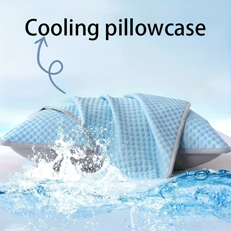 2pcs Cool Pillowcase - Breathable, Soft, Lightweight Summer Bedding With Sealed Design, Machine Washable - Ideal Holiday Gift For Home Or Hotel Use, Comfortable Temperature Control, High Quality Fabric, Specially Designed For Hot Sleepers