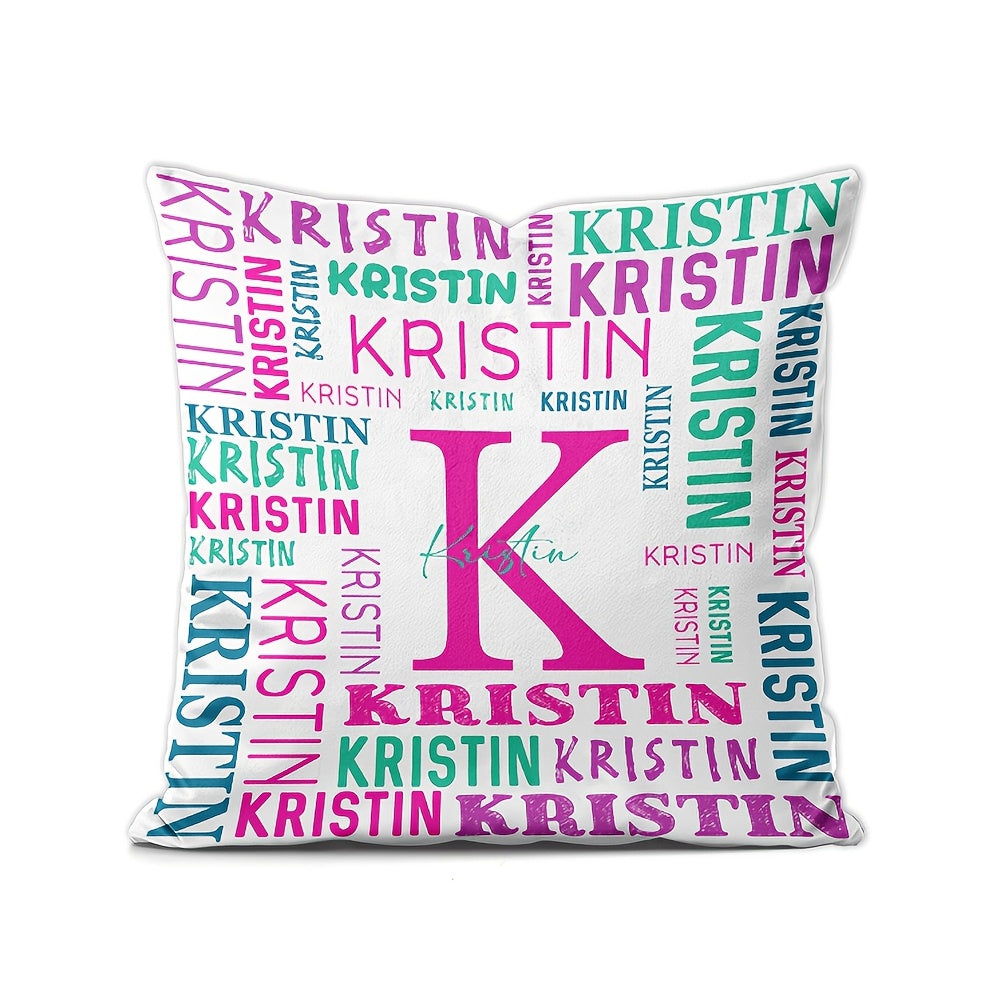 A Personalized Pillowcase Customized with Your Name, Single-Sided Design, 18 Inches by 18 Inches, a Custom Gift Featuring Your Name, Perfect for Couples, Standard Pillowcase Suitable for Napping on Beds And Sofas.