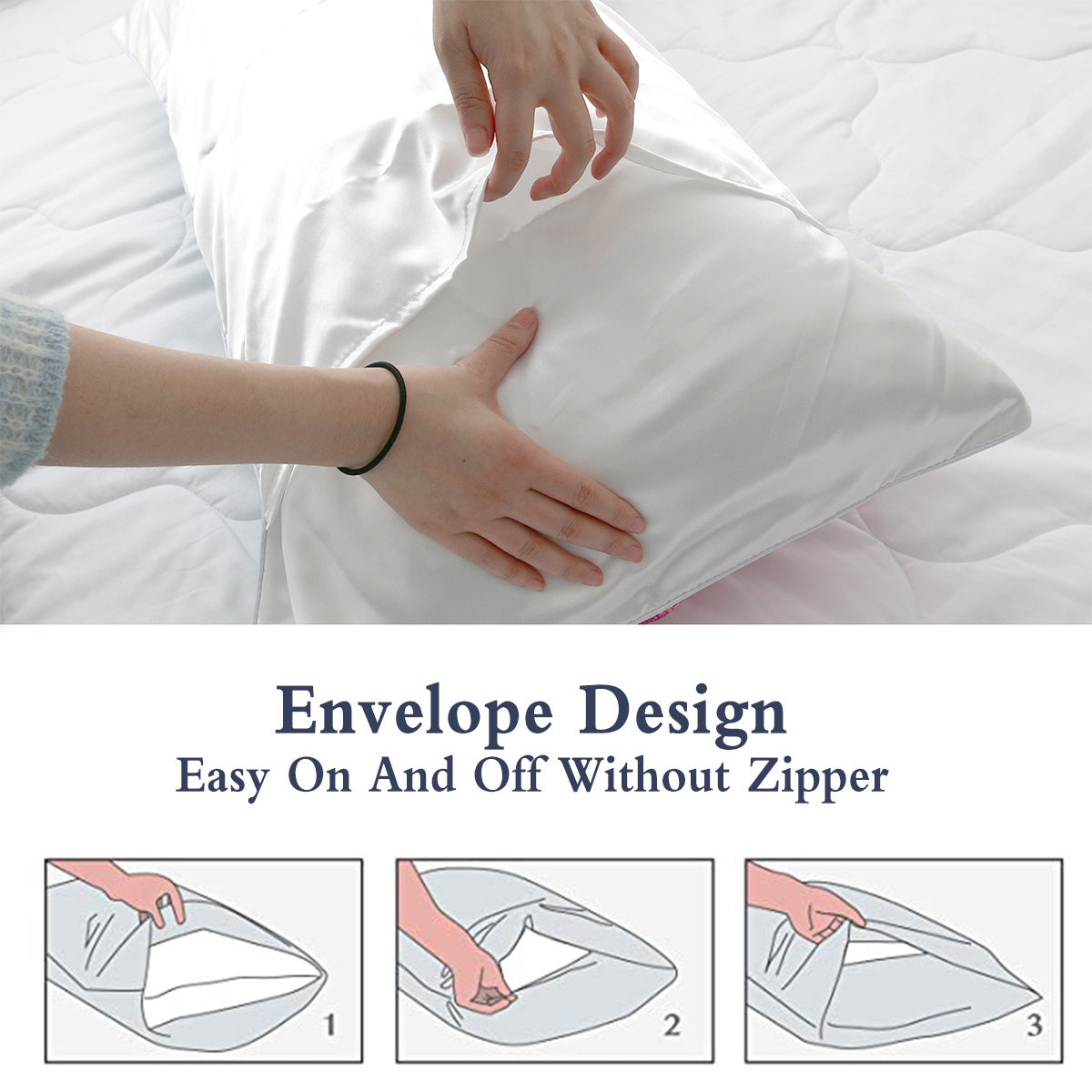 2pcs Mr & Mrs Print Satin Pillowcases - Elegant Script Design, 100% Polyester, Envelope Closure, All-Season Luxury Bedding for Couples, Machine Washable, Bedding Accessories, Sophisticated Design, Smooth Texture