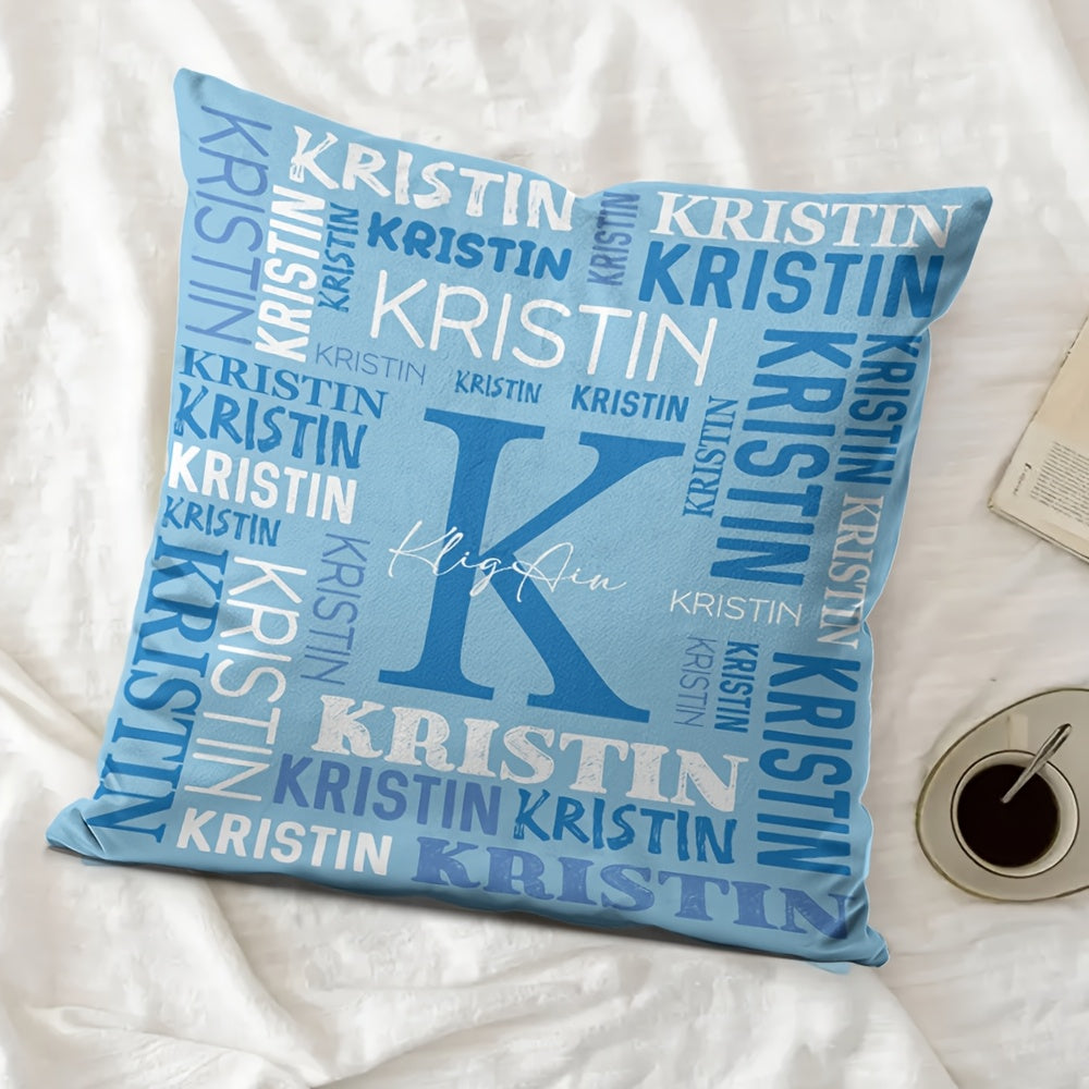 A Personalized Pillowcase Customized with Your Name, Single-Sided Design, 18 Inches by 18 Inches, a Custom Gift Featuring Your Name, Perfect for Couples, Standard Pillowcase Suitable for Napping on Beds And Sofas.