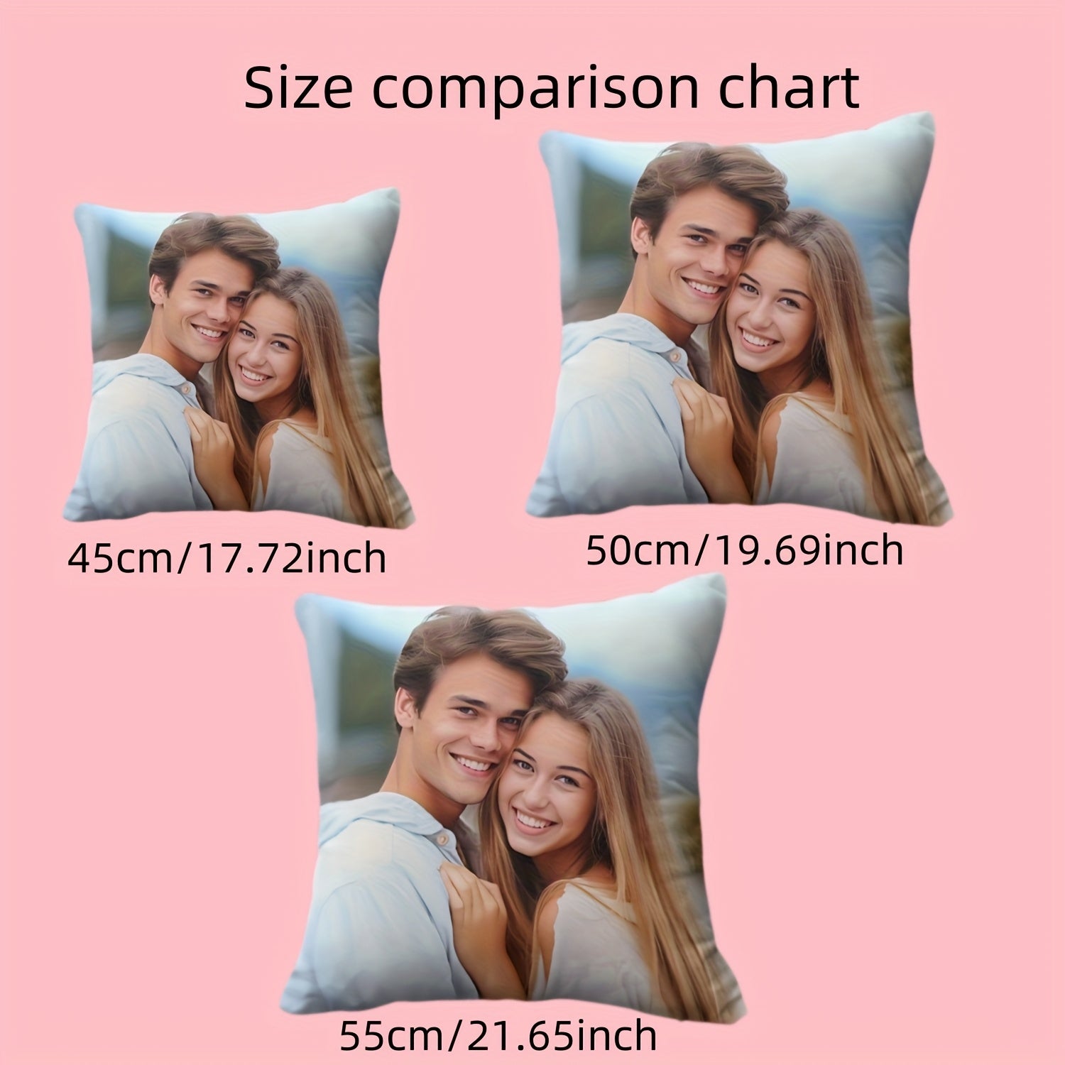 Customizable Photo Pillowcase - Personalized Gift for Parents & Teens, Soft Polyester with Zipper Closure, Single-Sided Printing, White Contemporary Design, Machine Washable Bedding & Home Decor, Thoughtful Present, Stylish Pillow Cover, Smooth Texture,