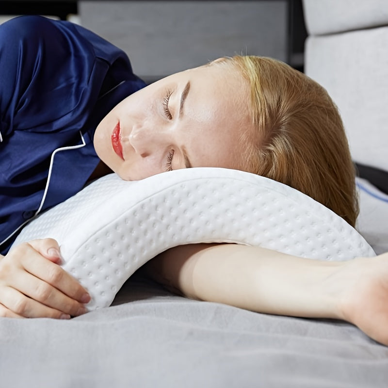 Couple Pillow - U-Shaped Curved Design, Removable Cover, Travel-Friendly Support Pillow for Napping & Relationship Building, Soft Texture Sleep Aid for Couples, Hand Wash Only, Pillow for Couples, Intimate Sleeping, Elegant Bedding, Durable Construction,